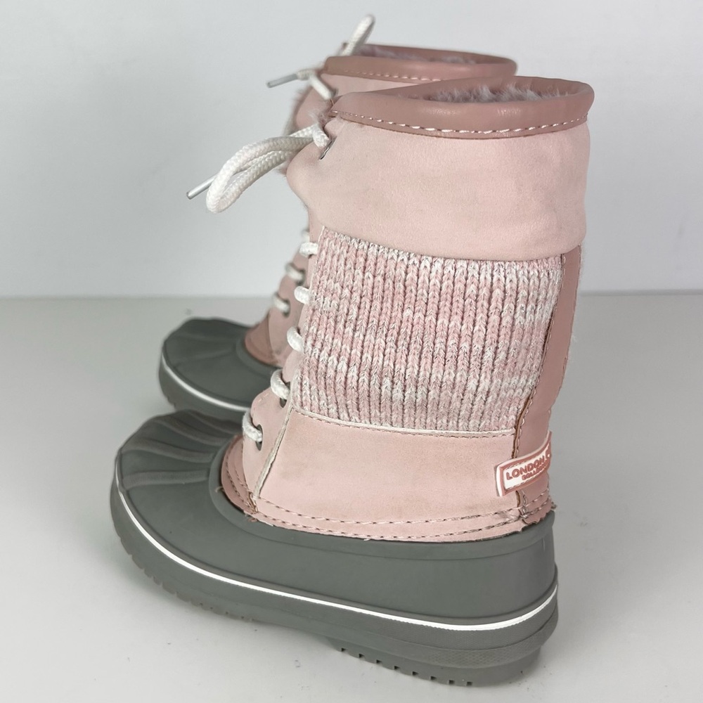 LONDON FOG PINK SPARKLY WARM LINED SNOWBOOTS - Picture 5 of 11